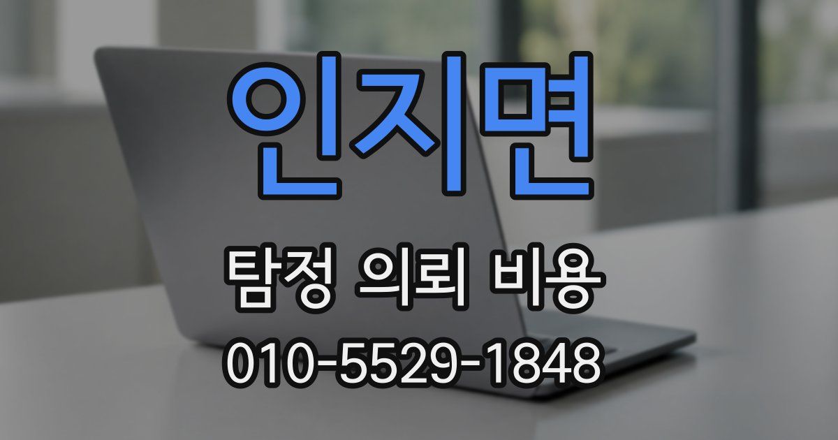 인지면 탐정 의뢰 비용