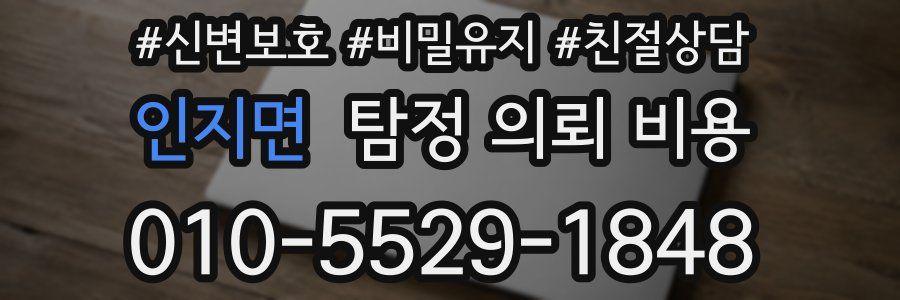 인지면 탐정 의뢰 비용