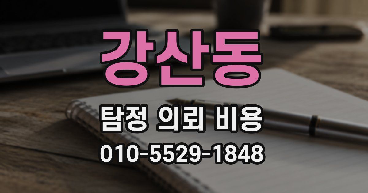 강산동 탐정 의뢰 비용