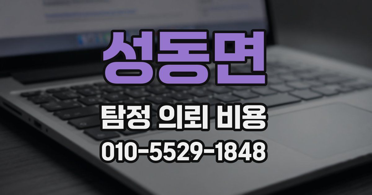 성동면 탐정 의뢰 비용