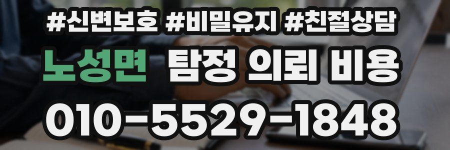 노성면 탐정 의뢰 비용