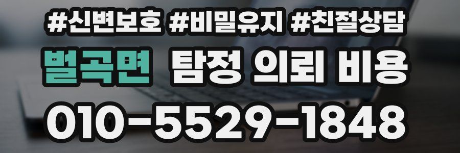 벌곡면 탐정 의뢰 비용