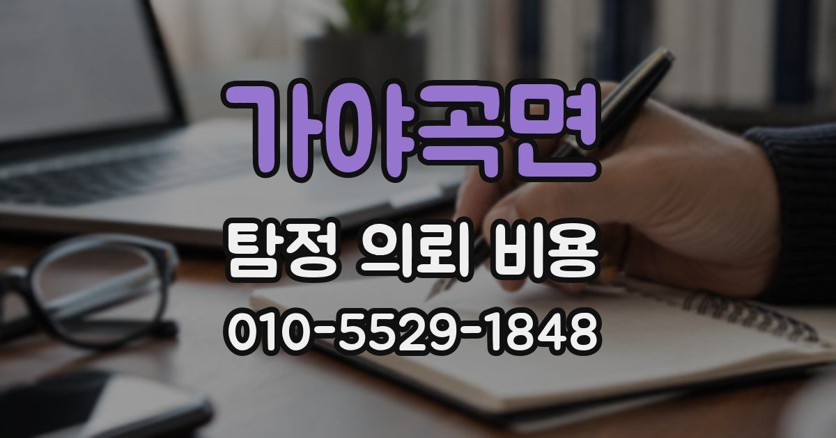 가야곡면 탐정 의뢰 비용