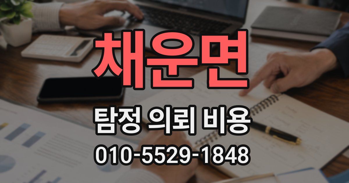 채운면 탐정 의뢰 비용