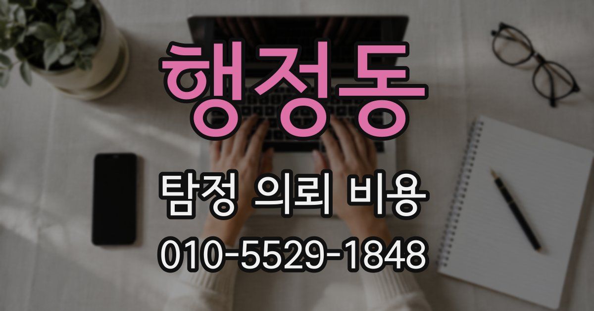행정동 탐정 의뢰 비용