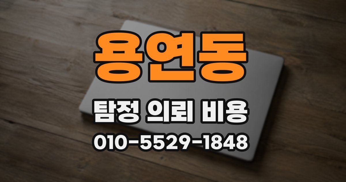 용연동 탐정 의뢰 비용