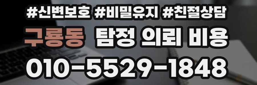 구룡동 탐정 의뢰 비용
