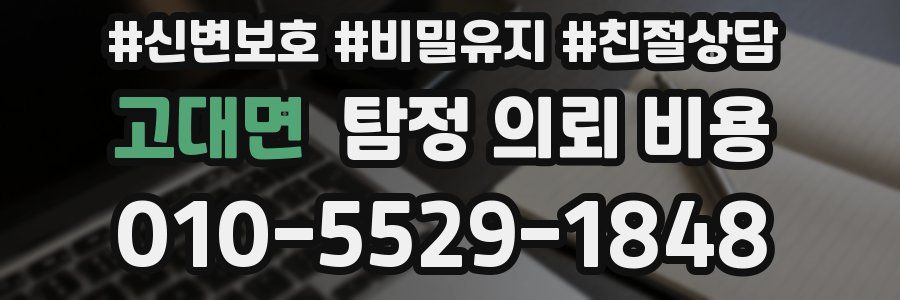 고대면 탐정 의뢰 비용