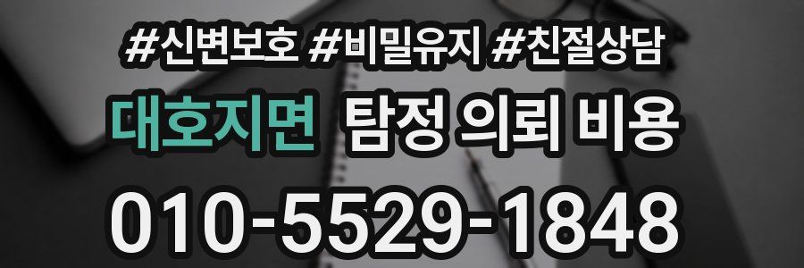 대호지면 탐정 의뢰 비용