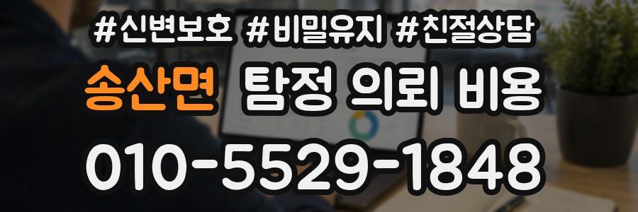 송산면 탐정 의뢰 비용