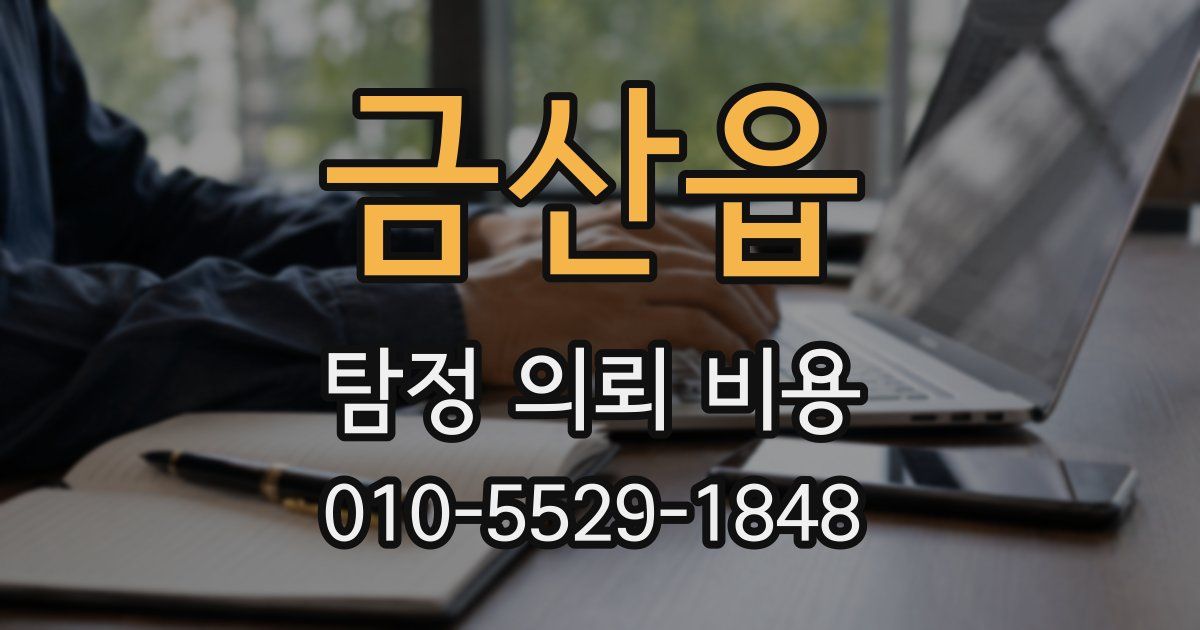 금산읍 탐정 의뢰 비용