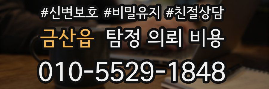 금산읍 탐정 의뢰 비용
