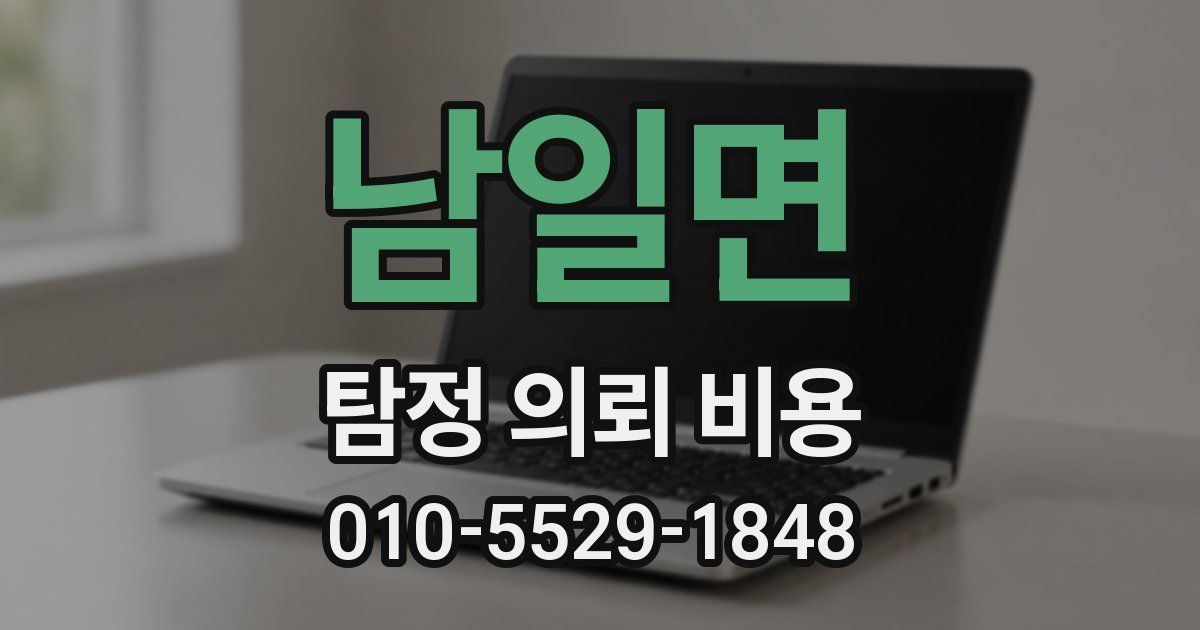 남일면 탐정 의뢰 비용