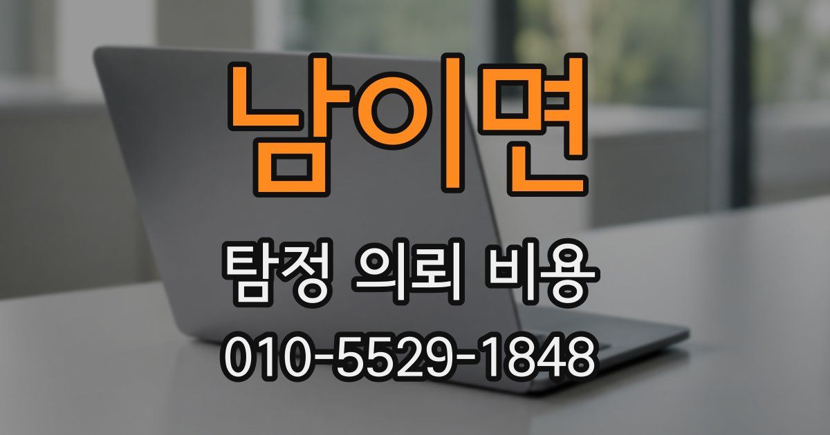 남이면 탐정 의뢰 비용