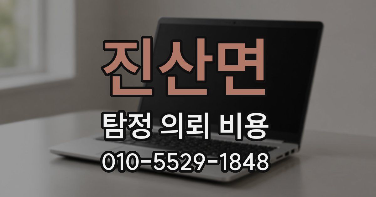 진산면 탐정 의뢰 비용