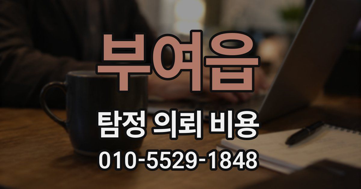 부여읍 탐정 의뢰 비용