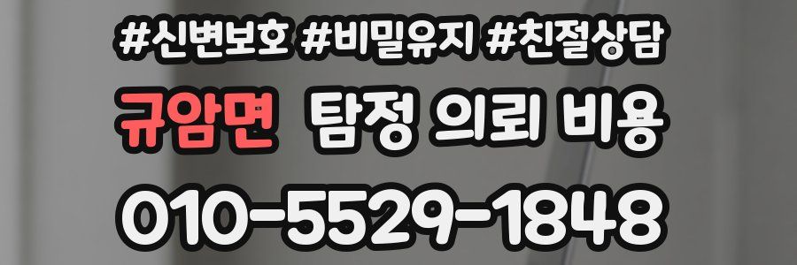 규암면 탐정 의뢰 비용