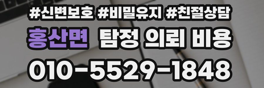 홍산면 탐정 의뢰 비용