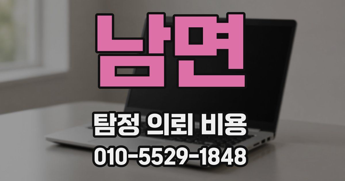 남면 탐정 의뢰 비용
