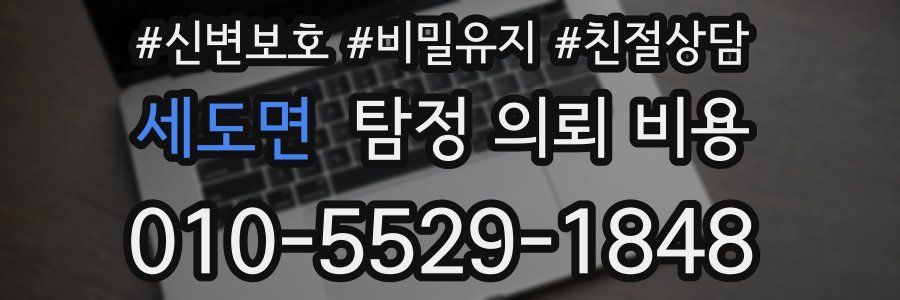 세도면 탐정 의뢰 비용