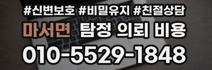 마서면 탐정 의뢰 비용