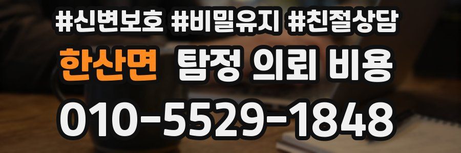 한산면 탐정 의뢰 비용