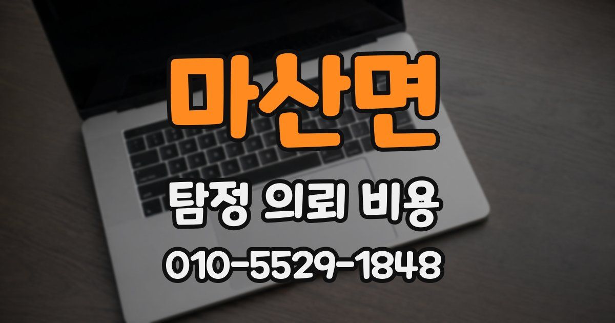 마산면 탐정 의뢰 비용