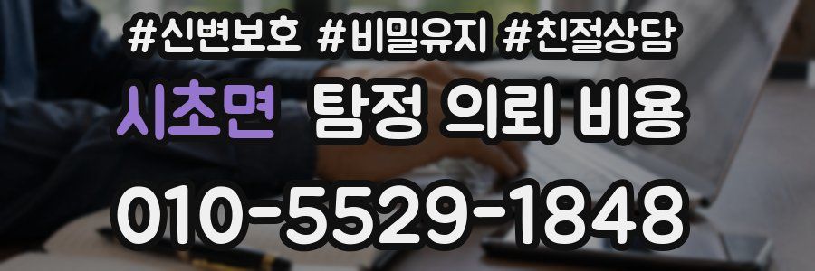 시초면 탐정 의뢰 비용