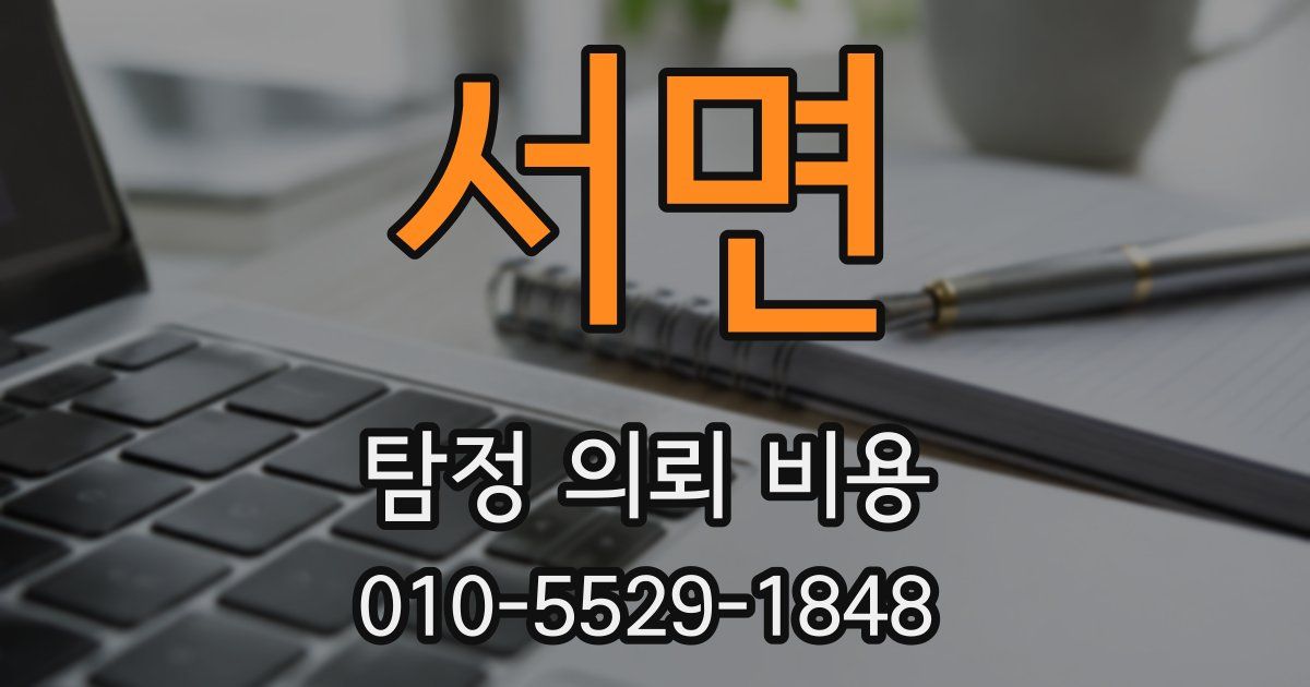 서면 탐정 의뢰 비용