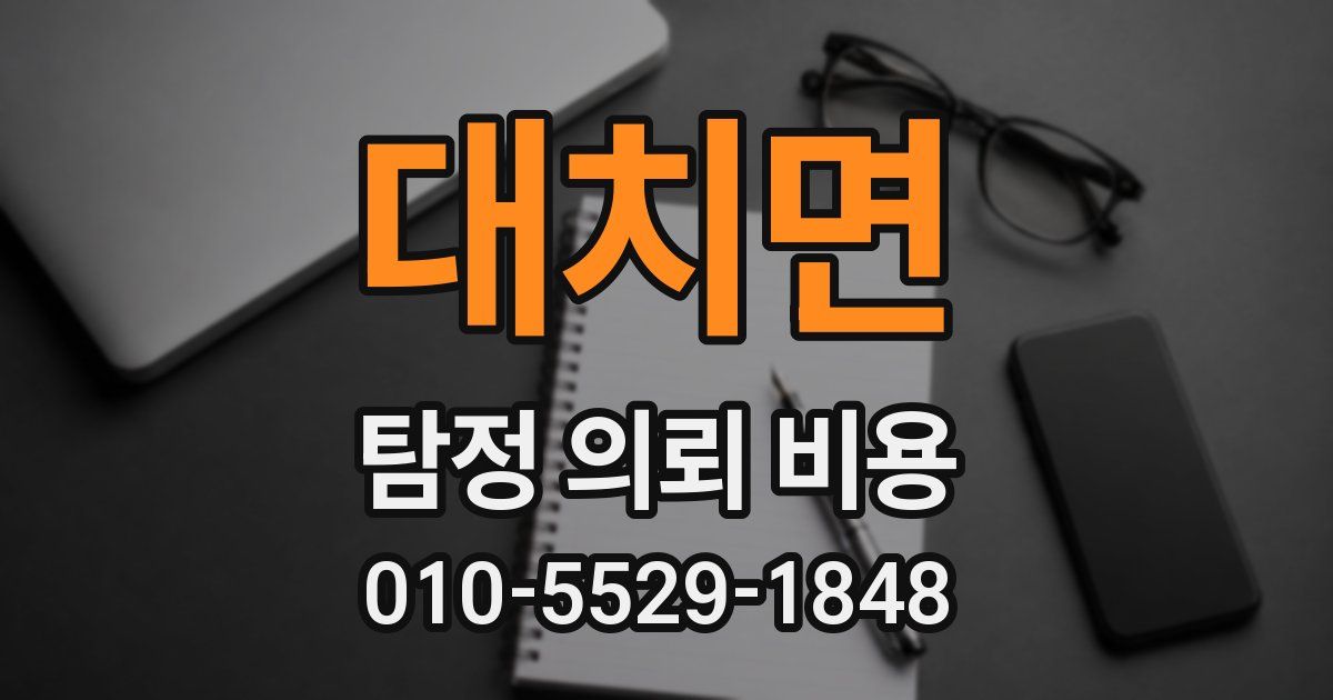 대치면 탐정 의뢰 비용