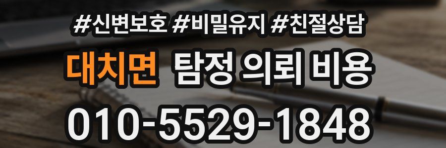 대치면 탐정 의뢰 비용