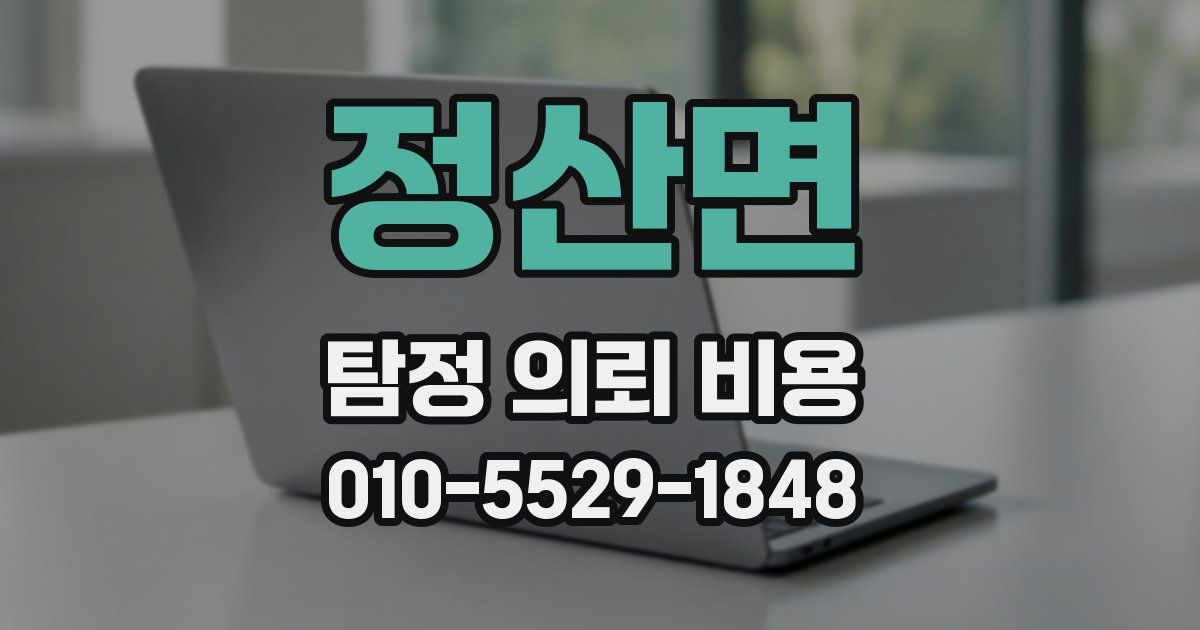 정산면 탐정 의뢰 비용