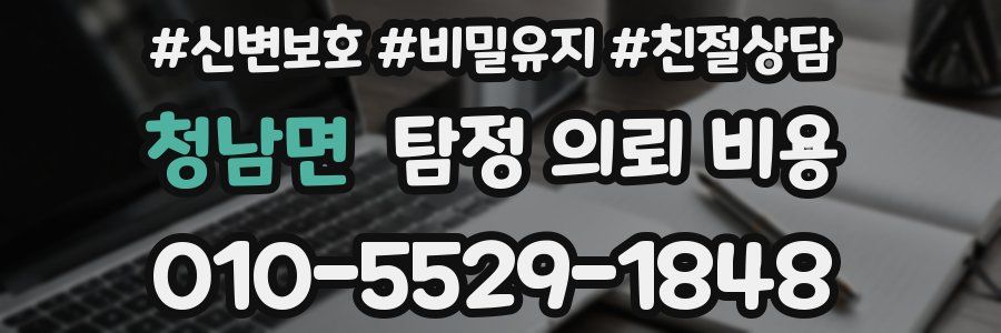 청남면 탐정 의뢰 비용