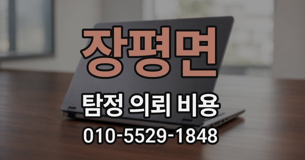 장평면 탐정 의뢰 비용
