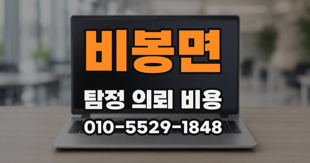 비봉면 탐정 의뢰 비용