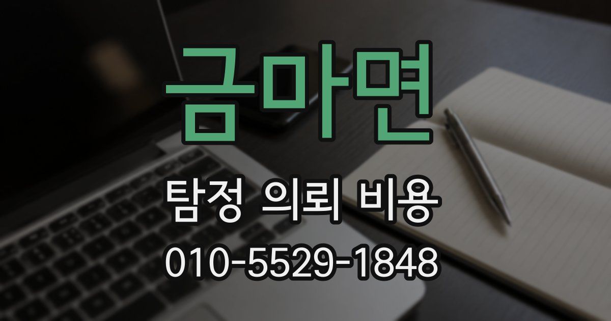 금마면 탐정 의뢰 비용