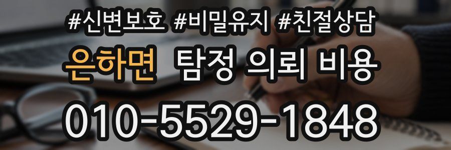 은하면 탐정 의뢰 비용