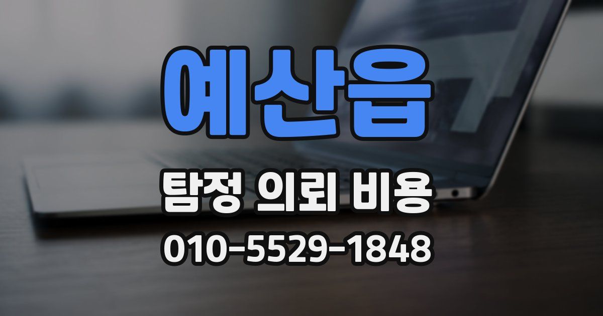 예산읍 탐정 의뢰 비용