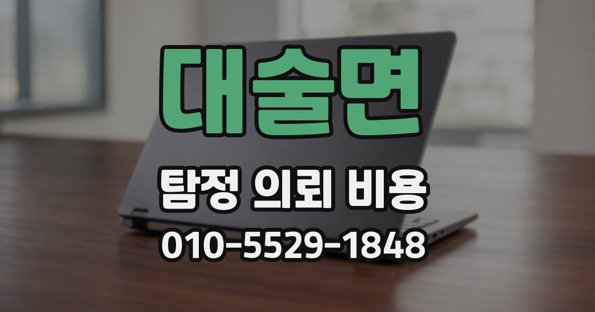 대술면 탐정 의뢰 비용