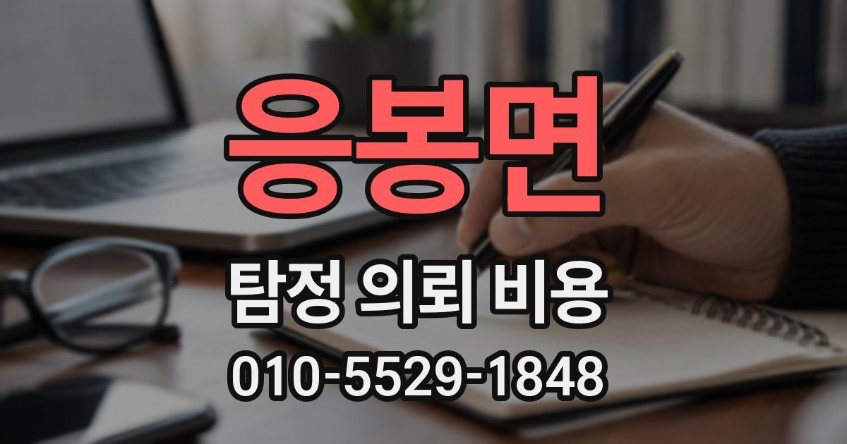 응봉면 탐정 의뢰 비용
