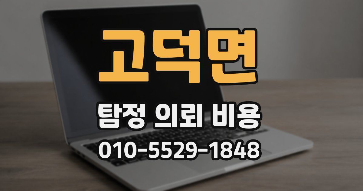 고덕면 탐정 의뢰 비용