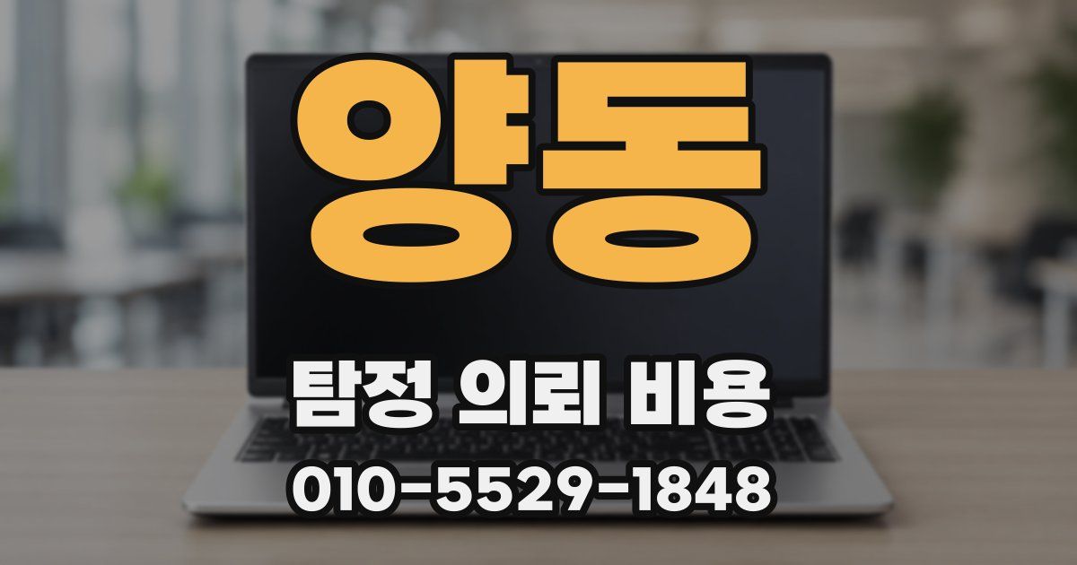 양동 탐정 의뢰 비용