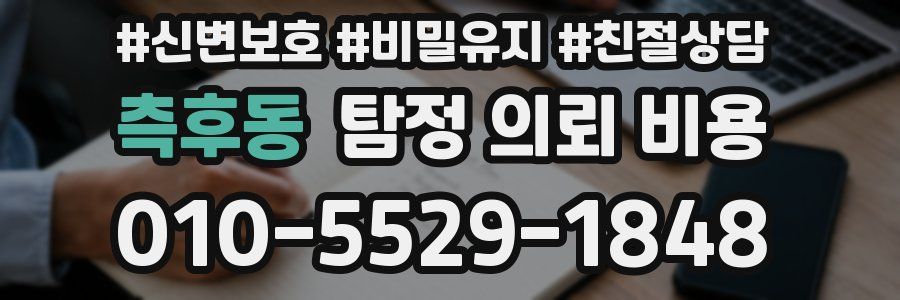 측후동 탐정 의뢰 비용