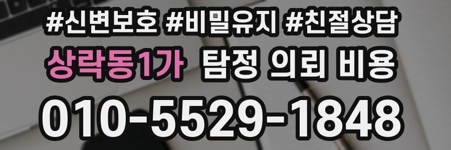 상락동1가 탐정 의뢰 비용