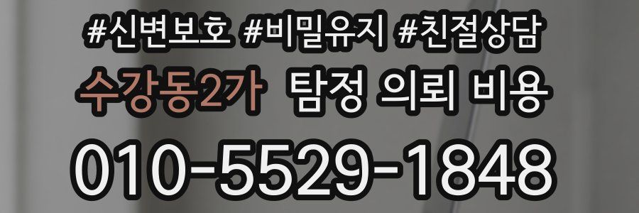 수강동2가 탐정 의뢰 비용