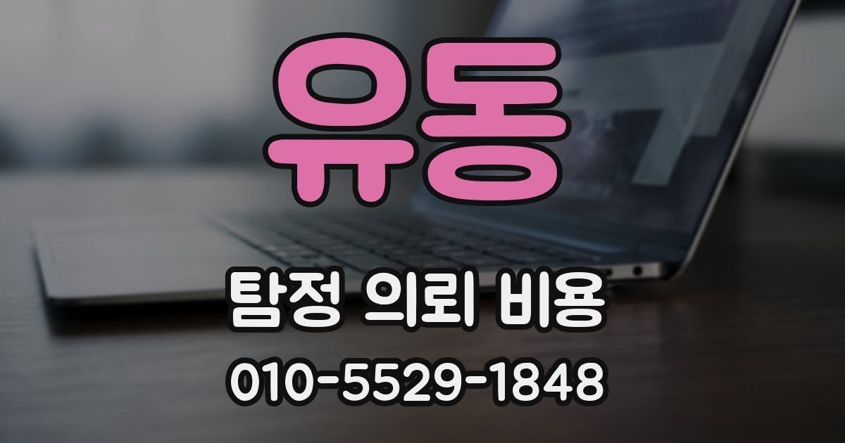 유동 탐정 의뢰 비용