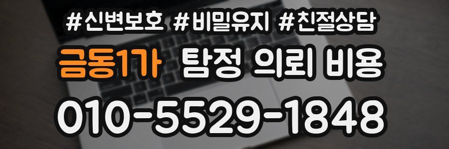 금동1가 탐정 의뢰 비용