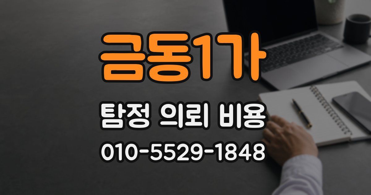 금동1가 탐정 의뢰 비용