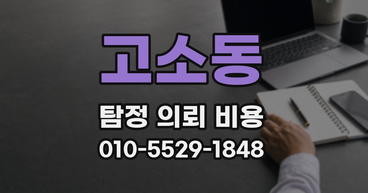 고소동 탐정 의뢰 비용