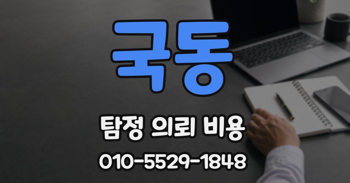 국동 탐정 의뢰 비용